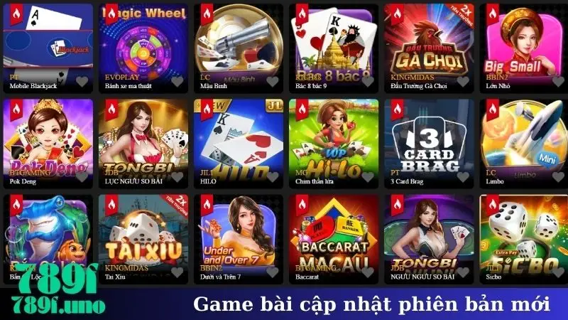 Game bài cập nhật phiên bản mới