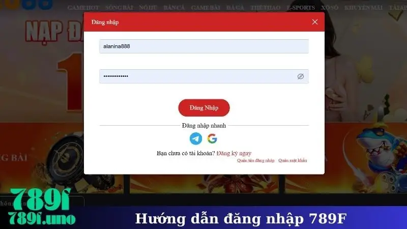Hướng dẫn đăng nhập 789F